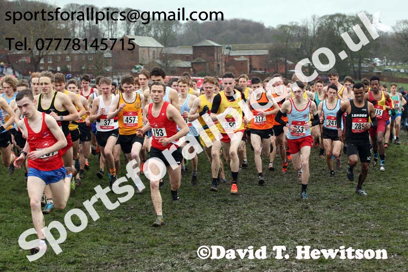 Senior boys 2019 New Balance English Schools Cross Country Champs, Temple Newsam, Leeds. Photo:  David T. Hewitson/Sports for All Pics